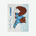 Personalised Christmas Blanket with Squirrel Design