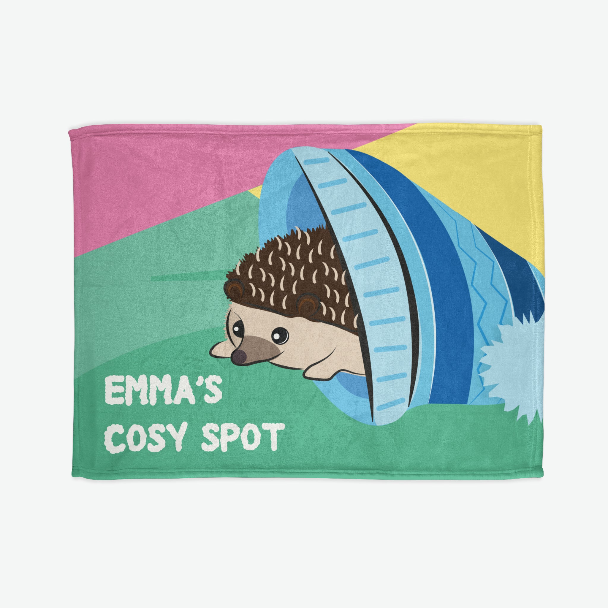 Personalised Blanket Hedgehog Design