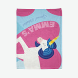 Personalised Unicorn Fleece Blanket