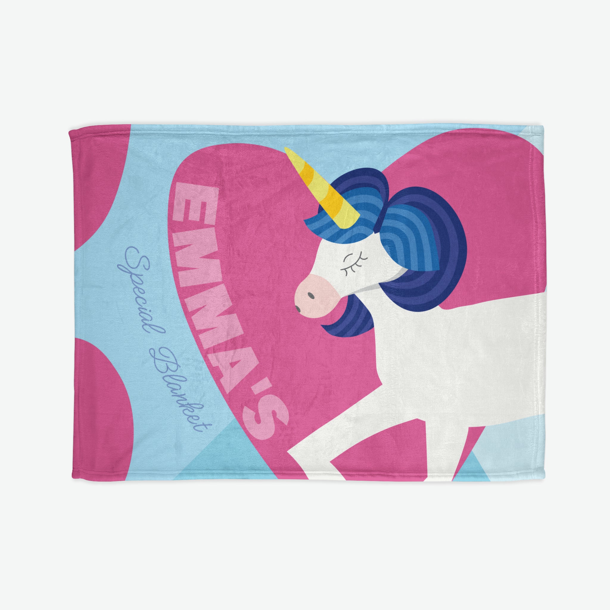 Personalised Unicorn Fleece Blanket