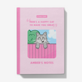 Pink Cat Notebook Front