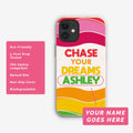 Personalised iPhone case features.