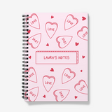 Custom Notebooks Collection - Love Heart Notebook Notebook Front