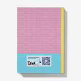 Back of cute notebook - plain with QR code.