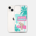 Cute iPhone case hovering over phone.