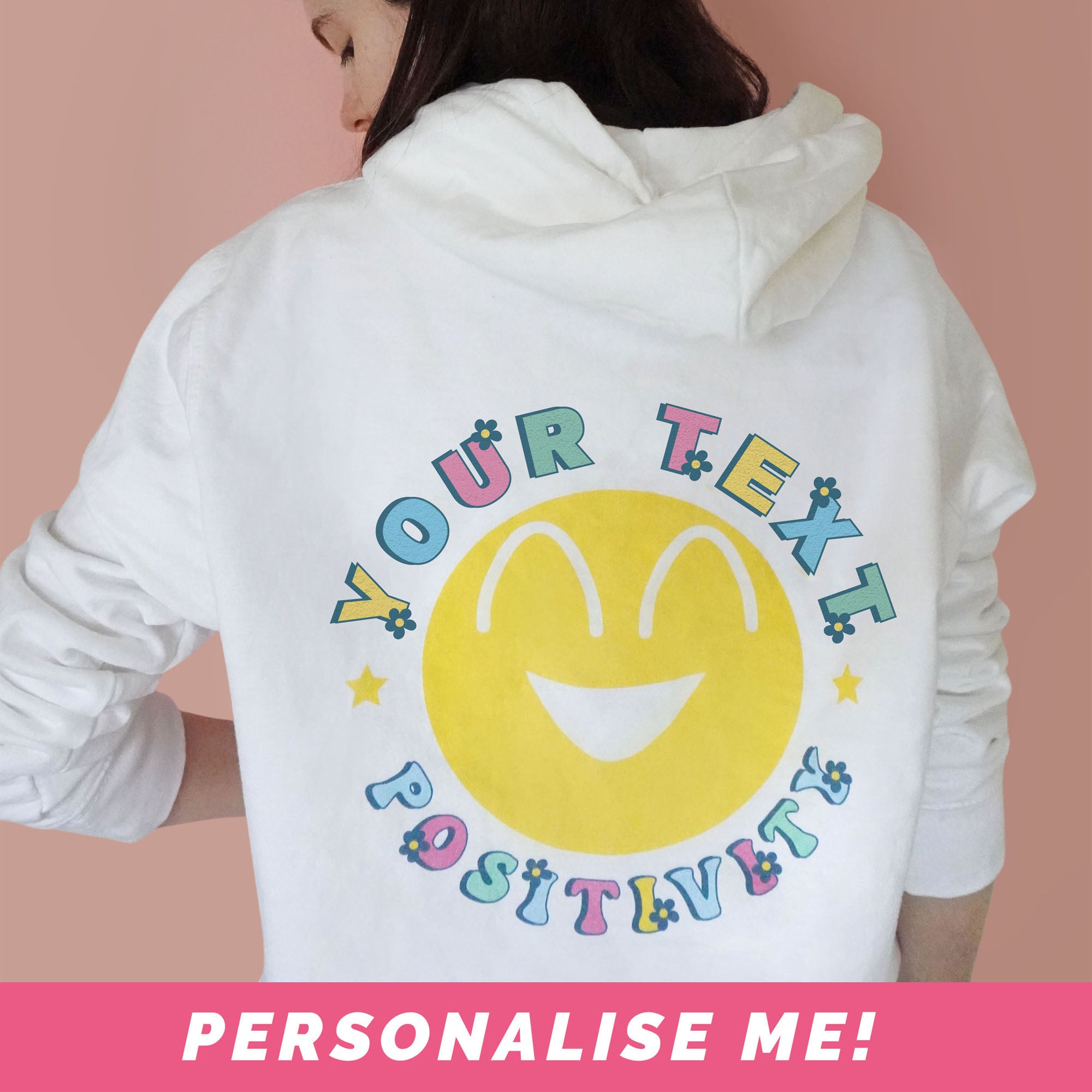 Yellow happy clearance hoodie