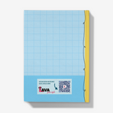 Inspirational notebooks collection back plain blue.