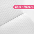 Lined paper for personalised notebook.
