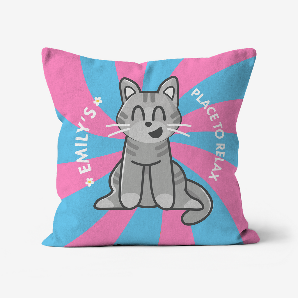 Personalised cat cushion