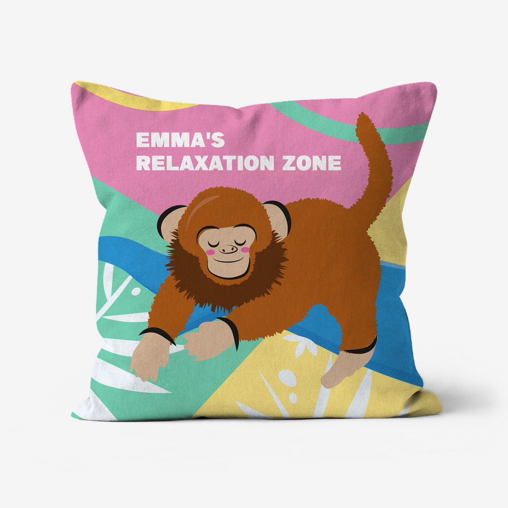 Personalised cushion - sleeping monkey