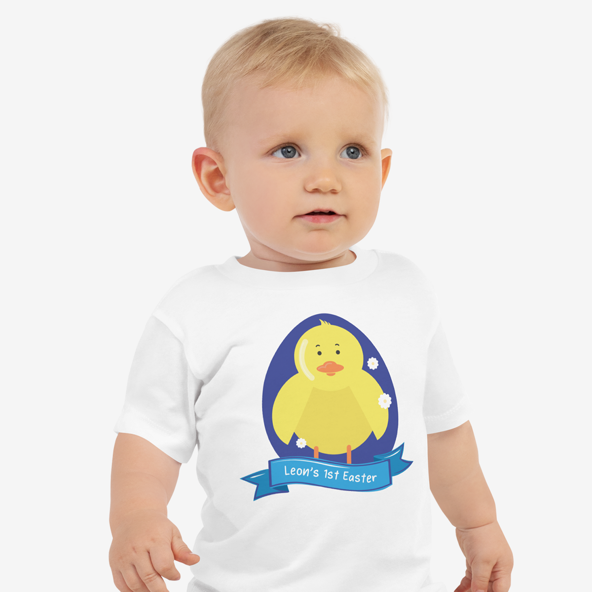 Personalised baby gift - duck 1st Easter t-shirt