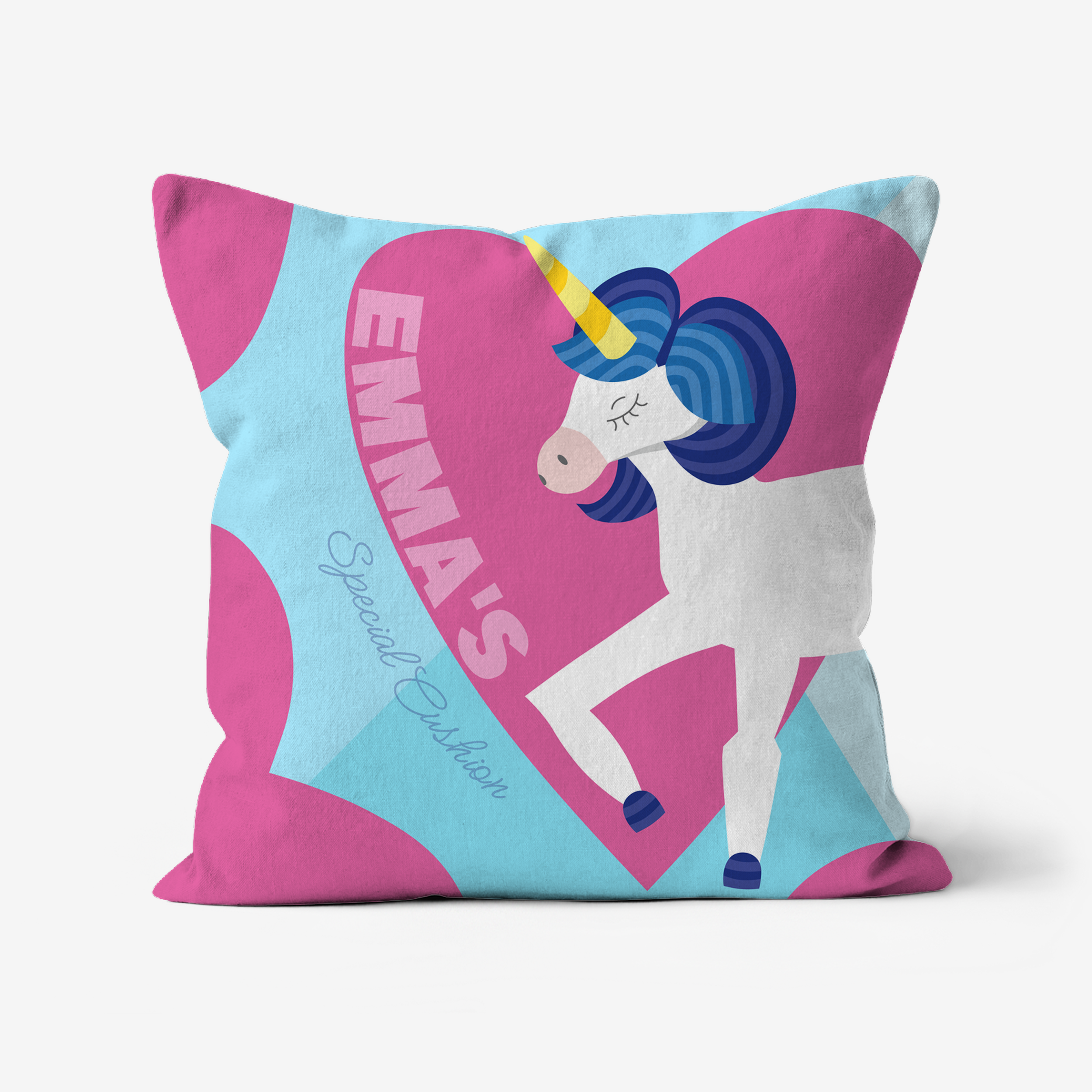 personalised unicorn cushion