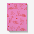 Pink Notebook with Tiger Pattern Back