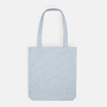 Plain back of the blue tote bag.