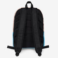 Back of unique backpack - plain black.