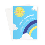 Personalised Birthday Card with Rainbow Design