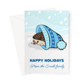 Personalised Christmas Cards 10 Pack - Hedgehog Design