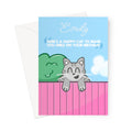 Personalised Birthday Card with Cat Design