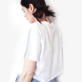 Back of white crop t shirt - plain white.