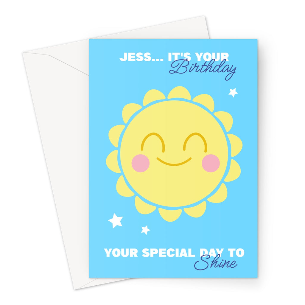 Personalised Birthday Card with Sunshine Design