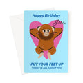 Personalised Birthday Card with Cute Monkey Design